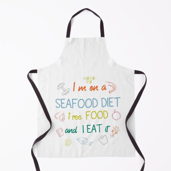 Item preview, I'm on a Seafood Diet Funny Quote Humorous Foodie  designed and sold by ilyanadesign.