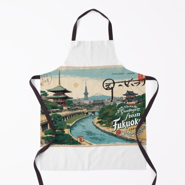 Item preview, Greetings from Fukuoka Japan Postcard Vintage Retro Travel Vintage designed and sold by TravelPostcardGems.