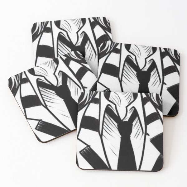 Item preview, Drawing of a black and white striped beetle suit designed and sold by Maira Guerrero.