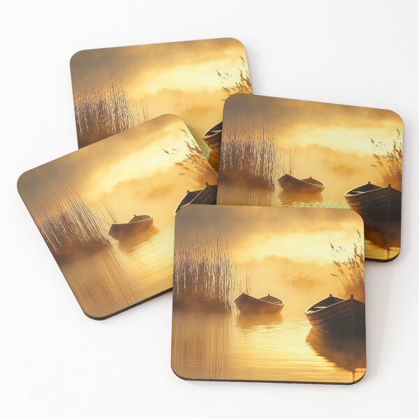 Item preview, Old Traditional Fishing Boats Between Reeds designed and sold by DigiCre8.