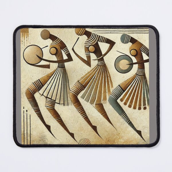 Item preview, Great Tribal Dancers, African artwork, Mud art, Black Art, Roots artwork designed and sold by Afrocarribe.