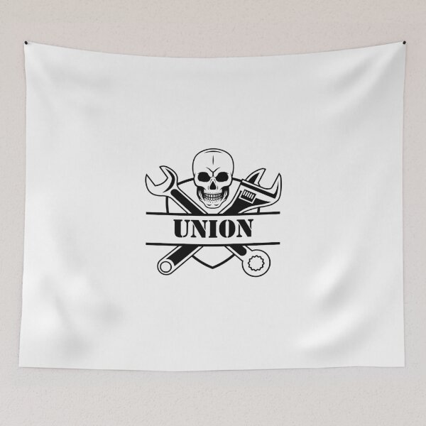 Item preview, UNION BLUE COLLAR SKULL WRENCH TOOLS CROSS designed and sold by RossDillon.