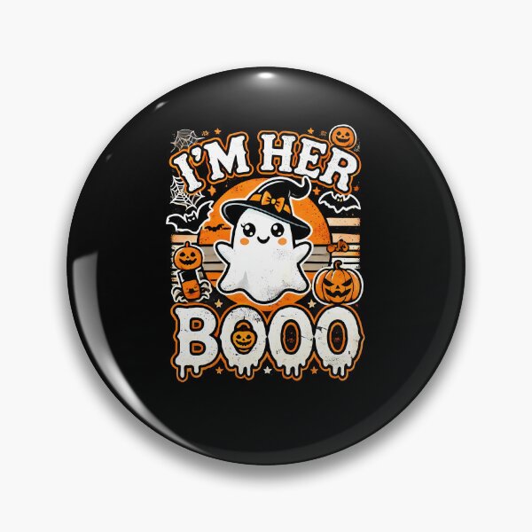 Item preview, Funny Halloween Pumpkin and Ghost, I'm Her Boo designed and sold by Logiamerch.