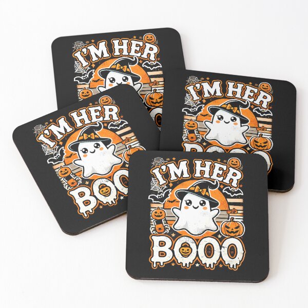 Item preview, Funny Halloween Pumpkin and Ghost, I'm Her Boo designed and sold by Logiamerch.