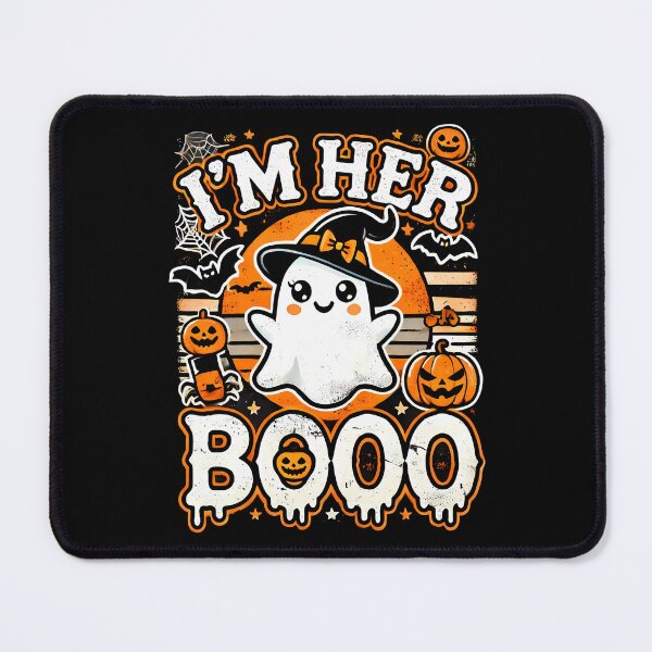 Item preview, Funny Halloween Pumpkin and Ghost, I'm Her Boo designed and sold by Logiamerch.