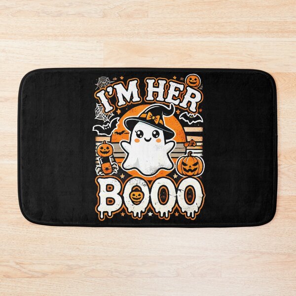 Item preview, Funny Halloween Pumpkin and Ghost, I'm Her Boo designed and sold by Logiamerch.