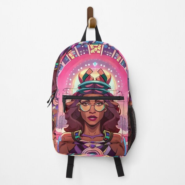 Item preview, Fabulous Woman Pink Cyberpunk Neon Retro Goddess designed and sold by Melan Designs.