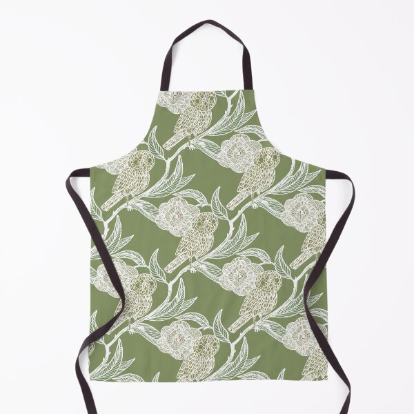 Item preview, Charleston Sage green Owl and Floral Pattern – Medieval Manuscript Inspired Design Illustration by jemma jamie skidmore  designed and sold by Jemma Jamie Skidmore.