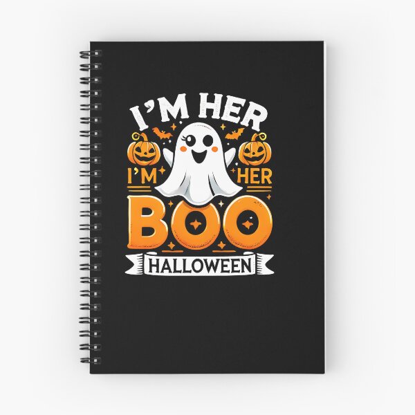 Item preview, Funny Halloween Pumpkin and Ghost, I'm Her Boo designed and sold by Logiamerch.