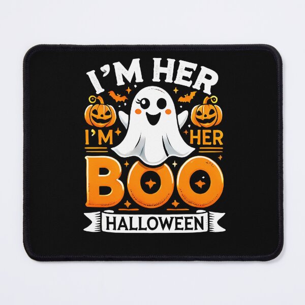 Item preview, Funny Halloween Pumpkin and Ghost, I'm Her Boo designed and sold by Logiamerch.