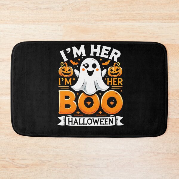 Item preview, Funny Halloween Pumpkin and Ghost, I'm Her Boo designed and sold by Logiamerch.
