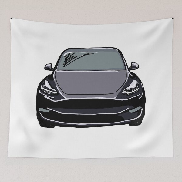 Item preview, Dark Grey Electric SUV Vehicle Drawing Sketch designed and sold by laughingwillows.