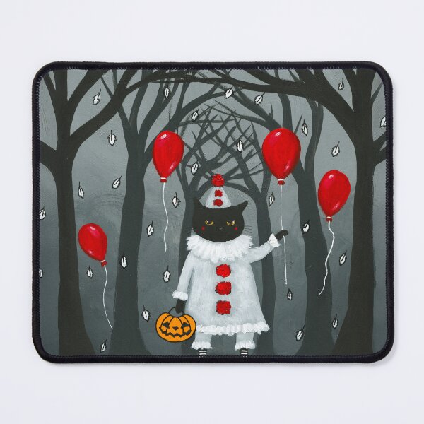 Item preview, Clown Cat In Spooky Woods designed and sold by KilkennyCat Art.