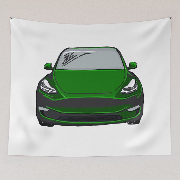Item preview, Green Electric SUV Vehicle Drawing Sketch designed and sold by laughingwillows.