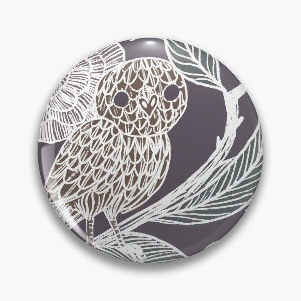 Item preview, Charleston plum Owl and Floral Pattern – Medieval Manuscript Inspired Design Illustration by jemma jamie skidmore  designed and sold by Jemma Jamie Skidmore.