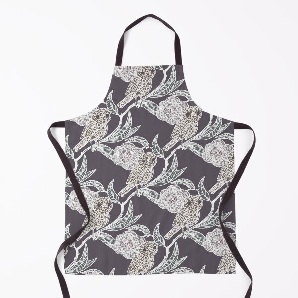 Item preview, Charleston plum Owl and Floral Pattern – Medieval Manuscript Inspired Design Illustration by jemma jamie skidmore  designed and sold by Jemma Jamie Skidmore.