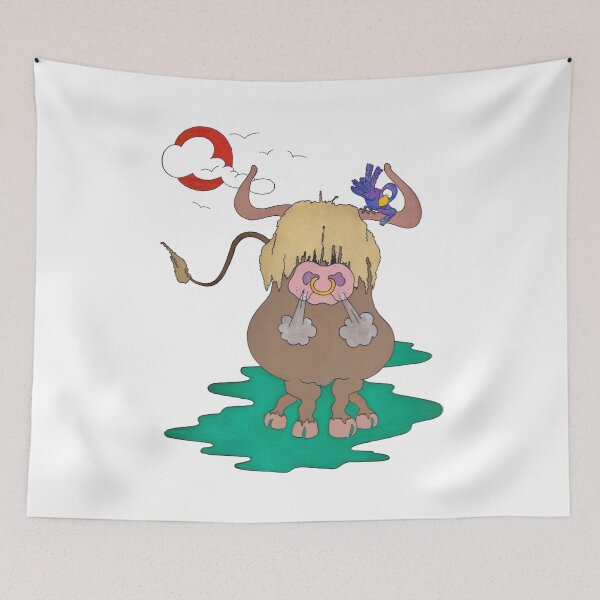 Item preview, Humorous Cartoon Bull and Friend designed and sold by Amanda Roussos.