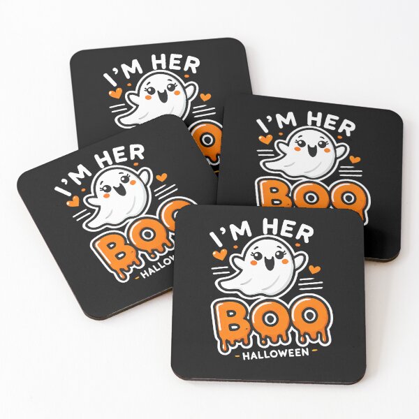 Item preview, Funny Halloween Pumpkin and Ghost, I'm Her Boo designed and sold by Logiamerch.