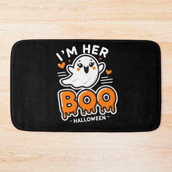 Item preview, Funny Halloween Pumpkin and Ghost, I'm Her Boo designed and sold by Logiamerch.