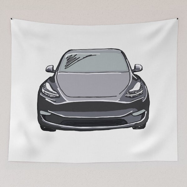 Item preview, Light Grey Electric SUV Vehicle Drawing Sketch designed and sold by laughingwillows.