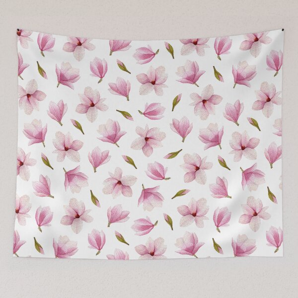 Artikelvorschau, Aquarell Magnolienblüten entworfen und verkauft von Mesori.