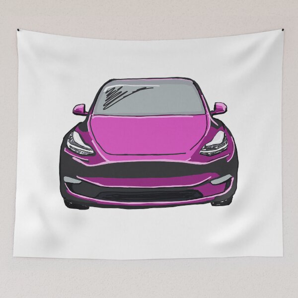 Item preview, Pink Electric SUV Vehicle Drawing Sketch designed and sold by laughingwillows.