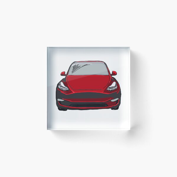 Item preview, Red Electric SUV Vehicle Drawing Sketch designed and sold by laughingwillows.