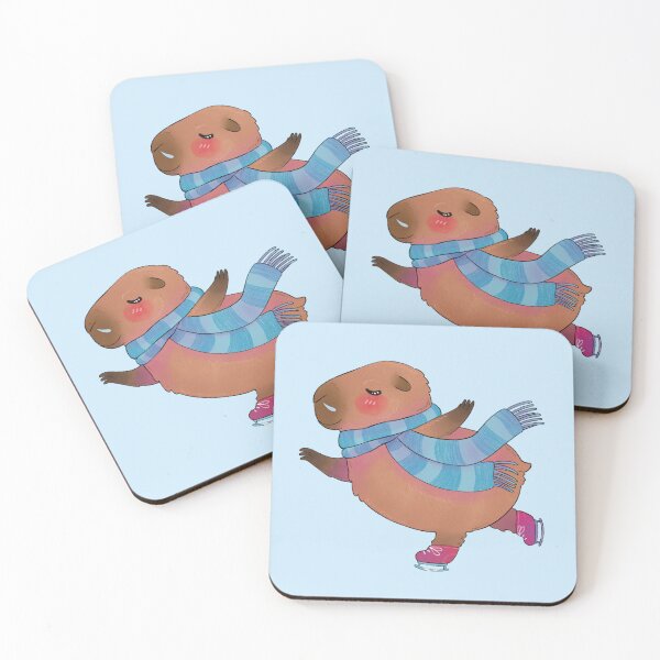 Item preview, Capy ice skating  designed and sold by Leyawa.