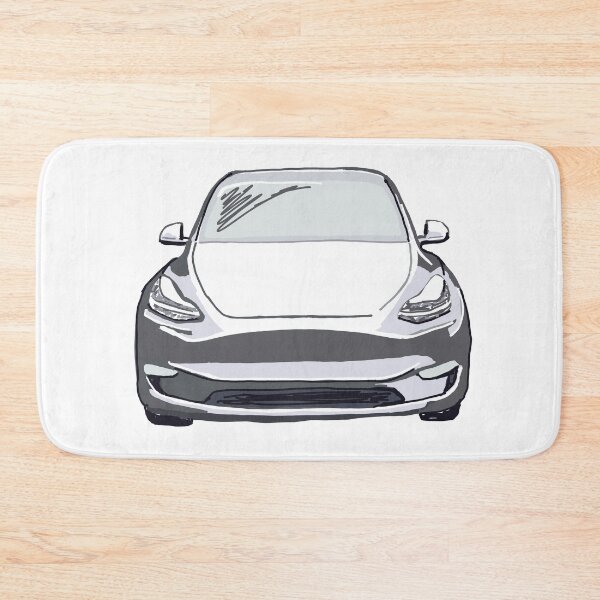 Item preview, White Electric SUV Vehicle Drawing Sketch designed and sold by laughingwillows.