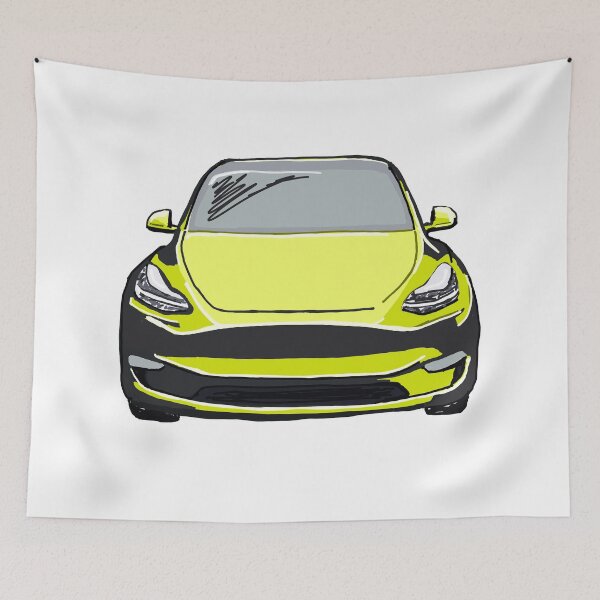 Item preview, Yellow Electric SUV Vehicle Drawing Sketch designed and sold by laughingwillows.