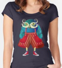 My Owl Red Pants Women's Fitted Scoop T-Shirt