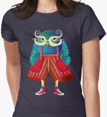 My Owl Red Pants Women's Fitted T-Shirt