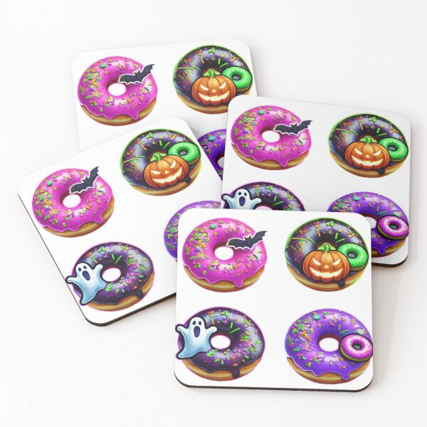 Item preview, CUTE HALLOWEEN DONUTS SPOOKY GHOST STICKERS SET designed and sold by Arts4U.