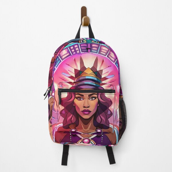 Item preview, Fabulous Woman Pink Cyberpunk Neon Retro Goddess designed and sold by Melan Designs.