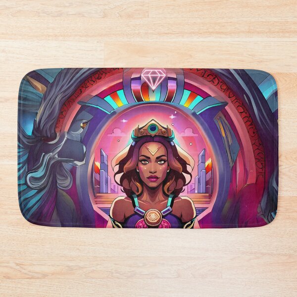 Item preview, Fabulous Woman Pink Cyberpunk Neon Retro Goddess designed and sold by Melan Designs.