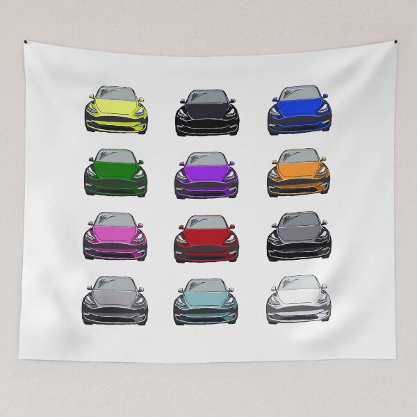 Item preview, Rainbow of colors Electric SUV Vehicle Drawing Sketch designed and sold by laughingwillows.