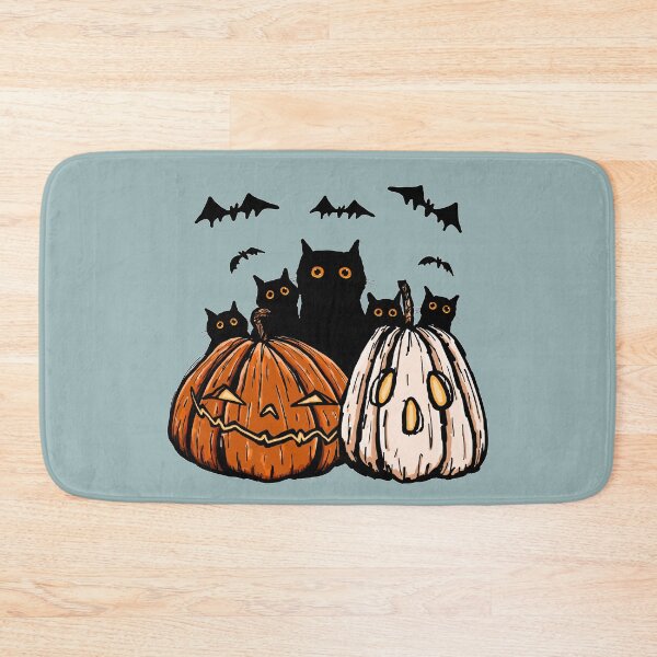Item preview, Spooky Cats and Pumpkins designed and sold by KilkennyCat Art.