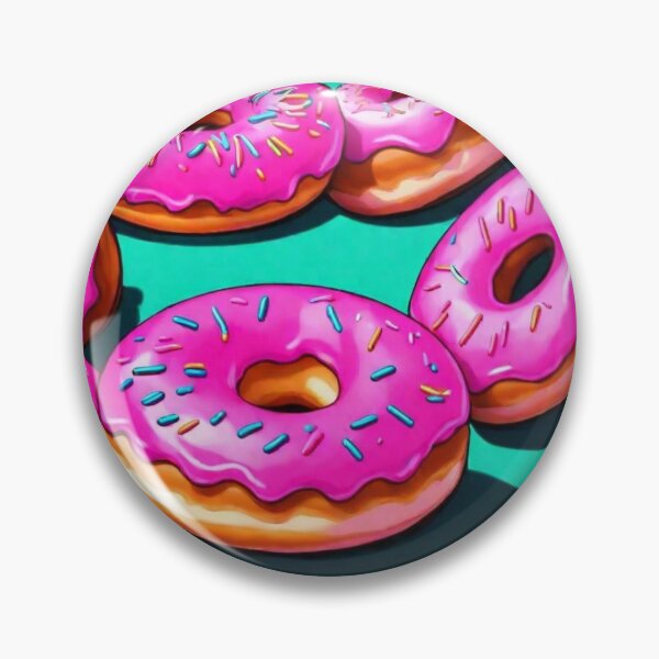 Item preview, HOT PINK SPRINKLE FROSTED DONUTS PATTERN WALLPAPER BACKDROP designed and sold by Arts4U.