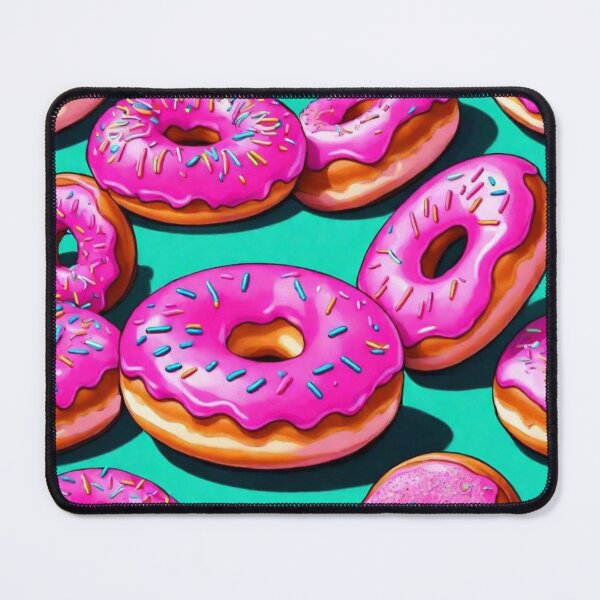 Item preview, HOT PINK SPRINKLE FROSTED DONUTS PATTERN WALLPAPER BACKDROP designed and sold by Arts4U.