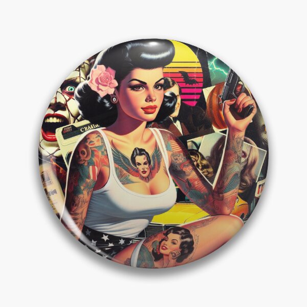 Item preview, Horror Pinup Collage designed and sold by PulpVintage.