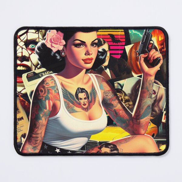 Item preview, Horror Pinup Collage designed and sold by PulpVintage.