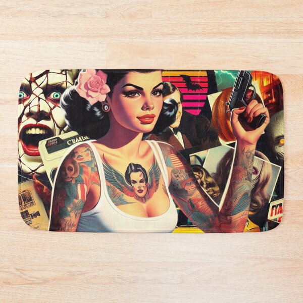 Item preview, Horror Pinup Collage designed and sold by PulpVintage.