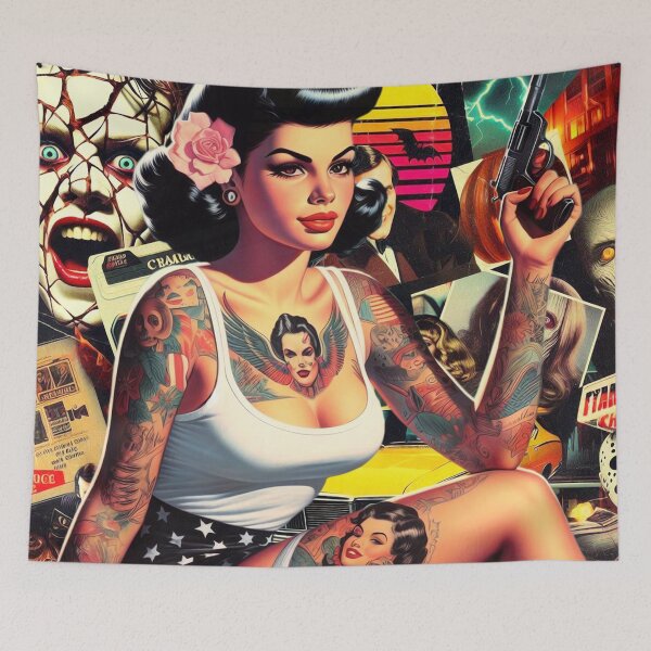 Item preview, Horror Pinup Collage designed and sold by PulpVintage.