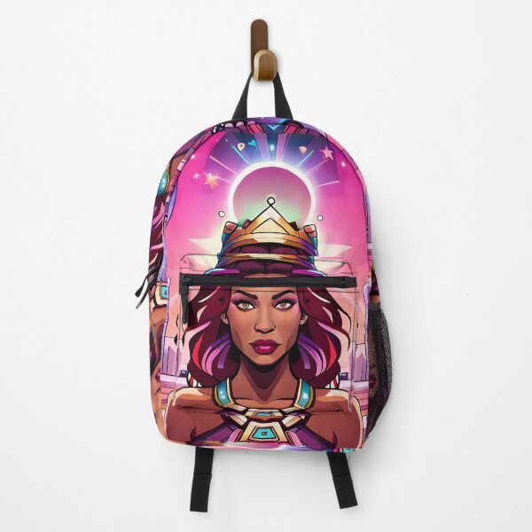 Item preview, Fabulous Woman Pink Cyberpunk Neon Retro Goddess designed and sold by Melan Designs.