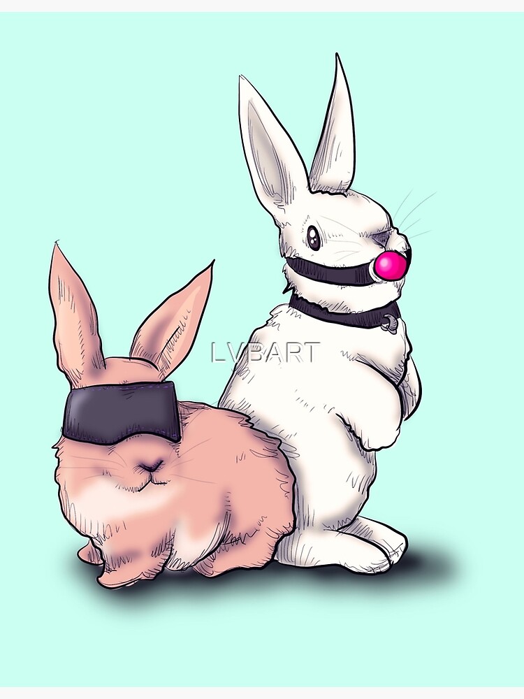 "Bad Bunnies" Art Print by LVBART Redbubble