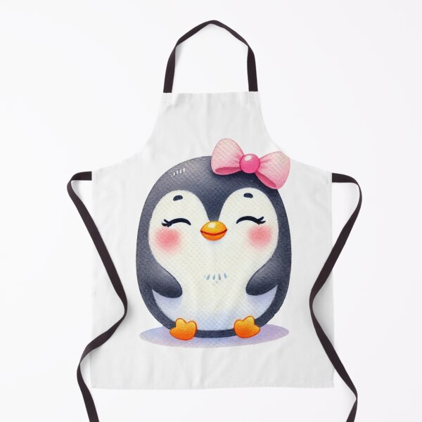 Item preview, Smiling Penguin with Pink Bow designed and sold by Little Care Studio.