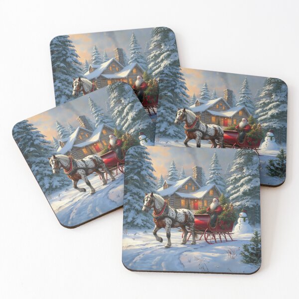 Item preview, Santa Claus Riding in a One-Horse Sleigh designed and sold by csforest.