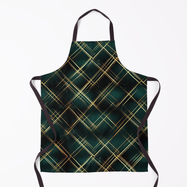 Item preview, Elegant Gold & Dark Green Christmas Plaid. Christmas Pattern. designed and sold by DesignHouse07.