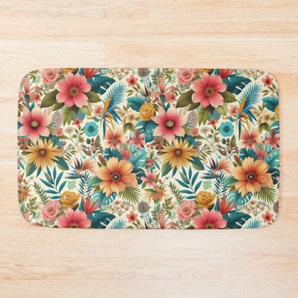 Item preview, Floral Bed Cover Pattern designed and sold by Myra365Art.