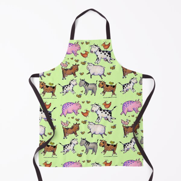 Item preview, Fun Farm Animals with green background designed and sold by BonnieCreative.